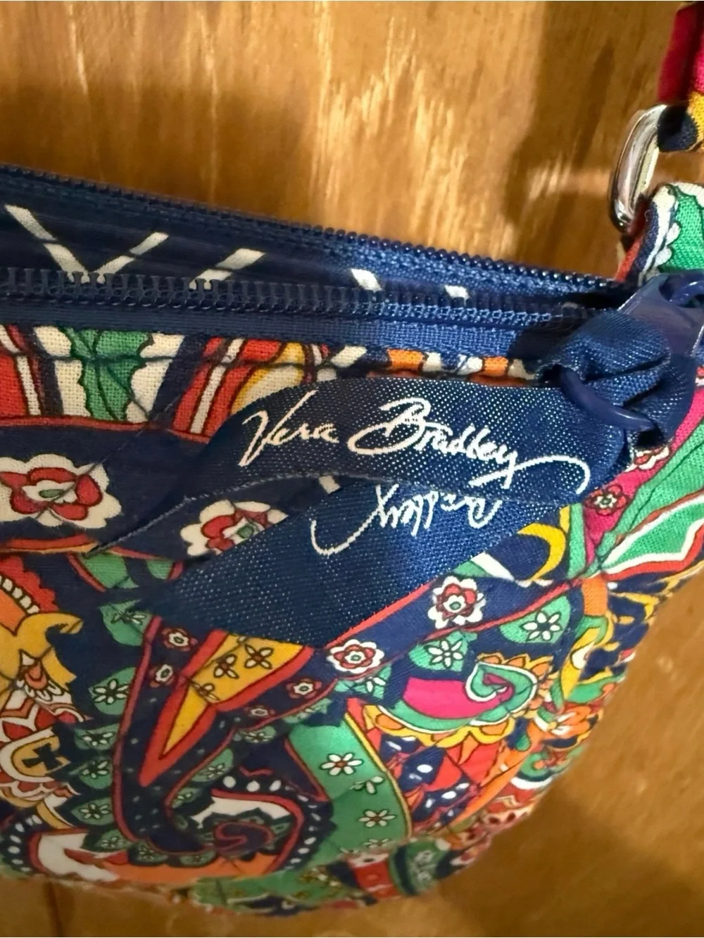 Retired Vera Bradley Venetian Paisley Crossbody Bag - Navy, Teal, Pink, Orange